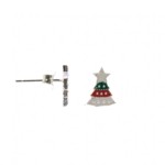 Sterling Silver Christmas Tree Stud Earrings Sterling Silver Christmas Tree Stud Earrings